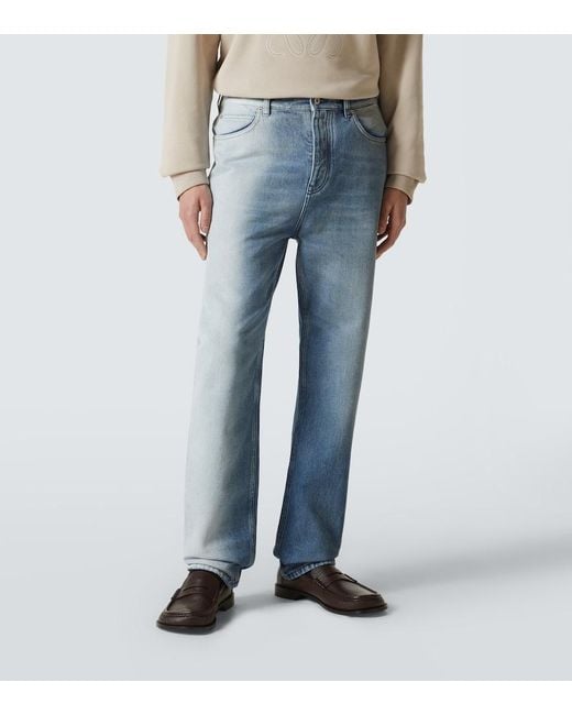 Loewe Blue Faded Straight Jeans for men