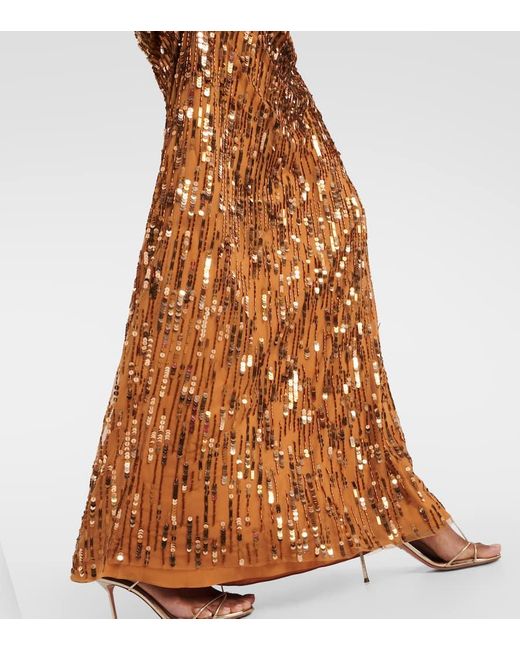 Vestido de fiesta Sungem con lentejuelas Jenny Packham de color Metallic
