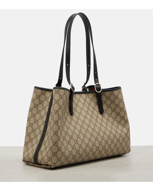 Gucci Natural Gg Emblem Large Shopper