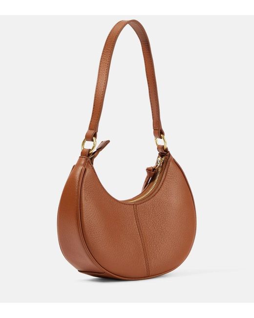 See By Chloé Brown Hana Medium Leather And Suede Shoulder Bag