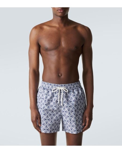Frescobol Carioca Blue Rio Printed Swim Trunks for men