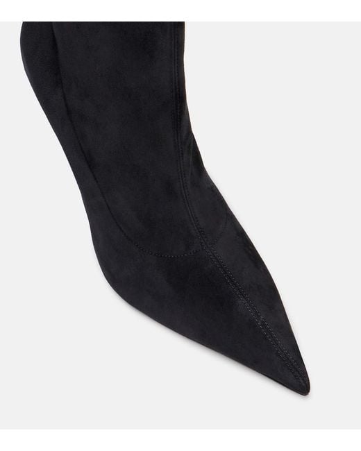 Christian Louboutin Black Miss Z 100 Suede Over-The-Knee Boots