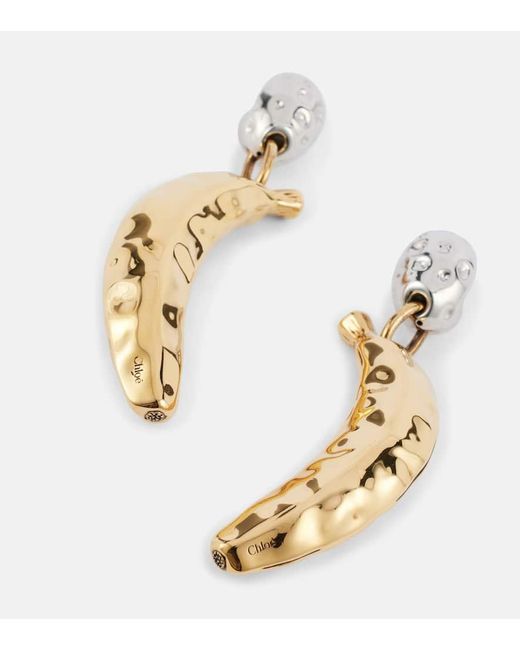 Chloé Metallic Ohrringe Bananas