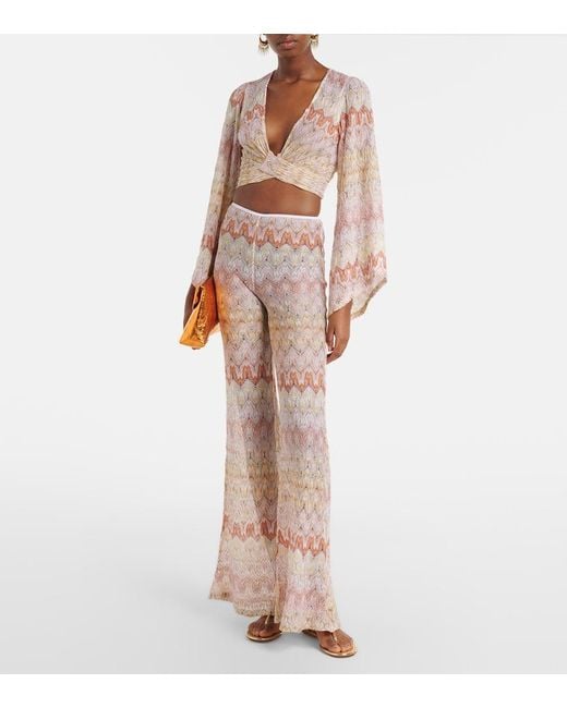 Missoni Natural Lame Crop Top