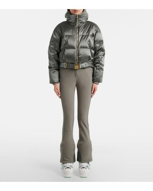 Bogner Gray Down Ski Suit And Jacket Set