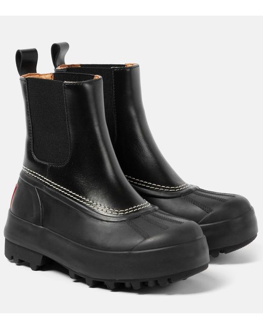 Proenza Schouler Black X Sorel Caribou Leather Chelsea Boots