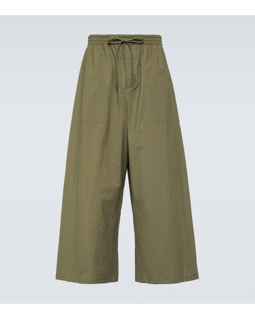 Loewe Green Paula's Ibiza Cotton-blend Wide-leg Pants for men