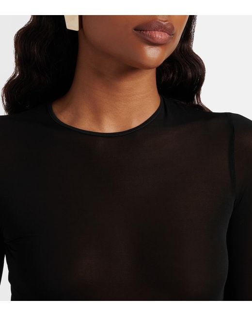 Wardrobe NYC Black Mesh Bodysuit