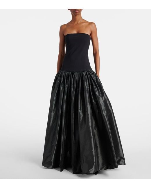 Coperni Black Taffeta Bustier Gown