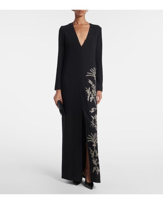 Costarellos Black Robe Vita Aus Crepe