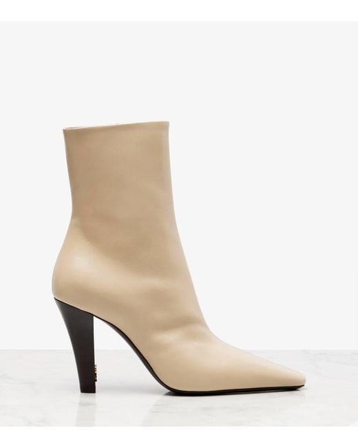 Botines Jill 95 De Piel Saint Laurent de color Natural