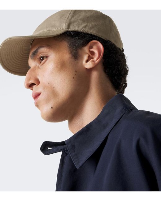 Prada Natural Logo Canvas Baseball Cap for men