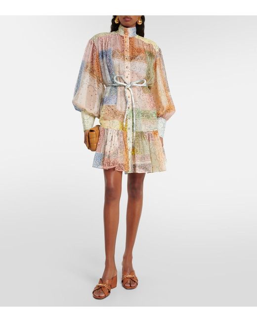 Zimmermann Multicolor Matchmaker Bandana Patch-print Minidress