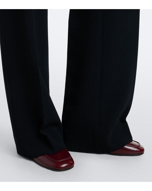 Pantalones Anchos Con Cinturon Dries Van Noten de color Black