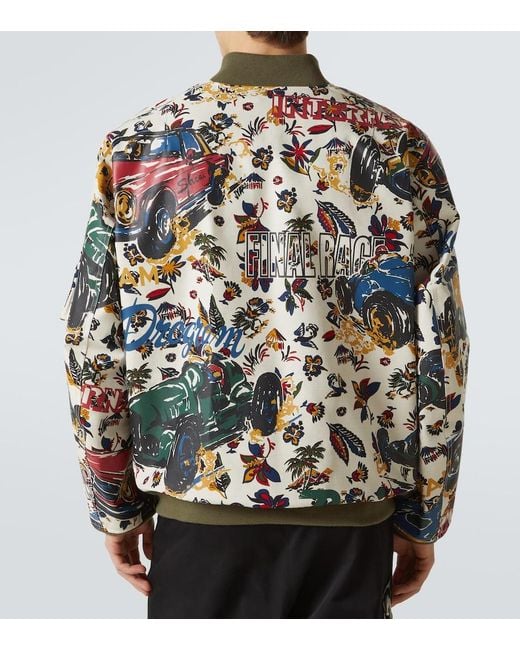 Sacai Multicolor Printed Cotton Bomber Jacket for men