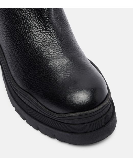Bogner Black Arosa Shearling-Lined Leather Chelsea Boots