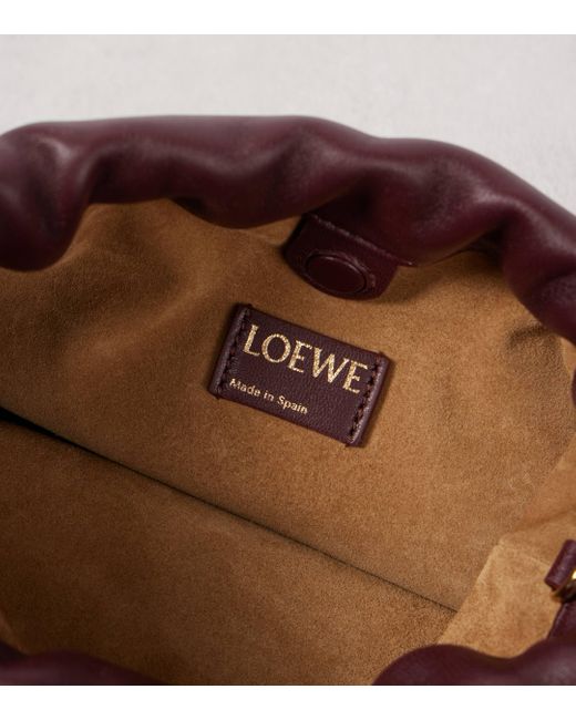 Loewe Purple Flamenco Mini Leather Shoulder Bag
