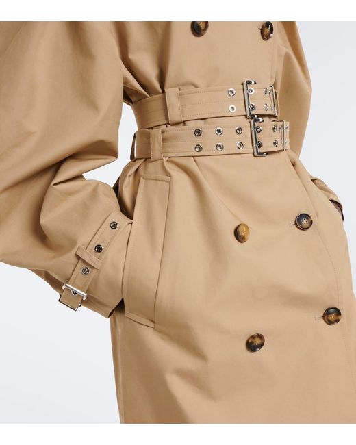 Ganni Natural Cotton Trench Coat