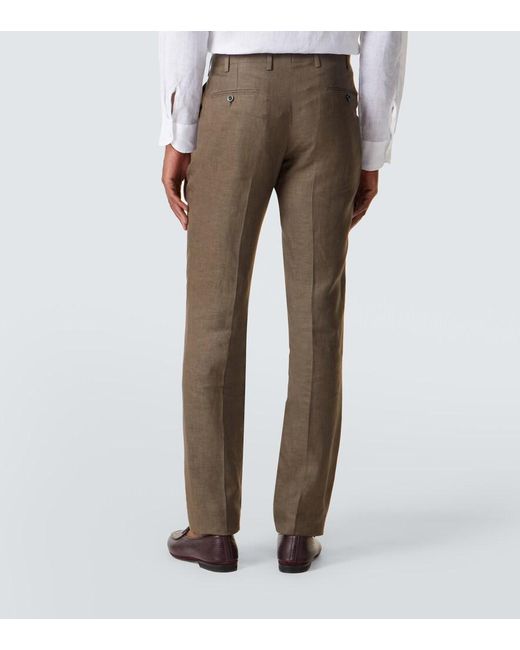 Kiton Natural Linen, Wool, And Silk Suit for men