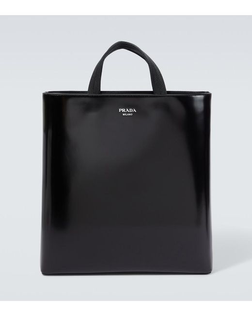 Prada Set Aus Tote Bag Aus Leder Und Trinkflasche in Black für Herren