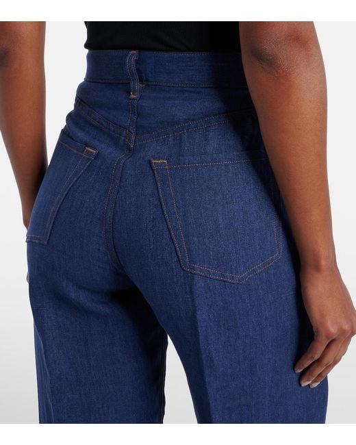 Citizens of Humanity Blue X Argent Ayla Mid-Rise Wide-Leg Jeans