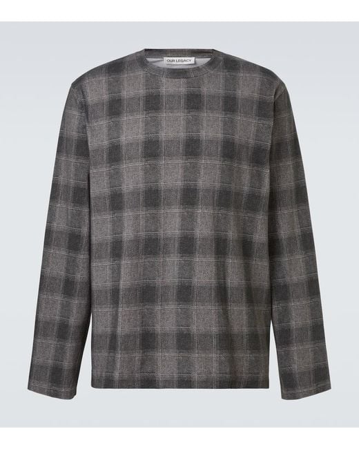 Our Legacy Longsleeve Box Aus Baumwoll-Jersey in Gray für Herren
