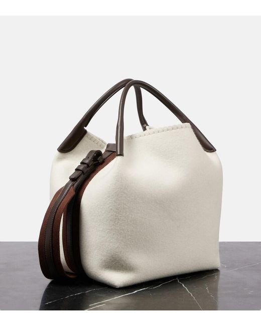 Loro Piana Natural Bale Large Cashmere Bucket Bag