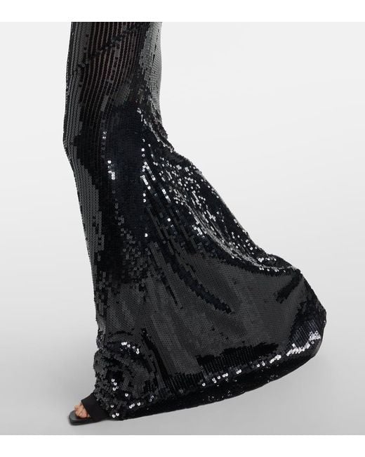 Gonna lunga Lilies con paillettes di Rick Owens in Black