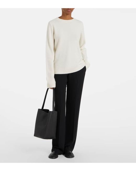 The Row White Pullover Ilura Aus Seide, Kaschmir Und Alpakawolle