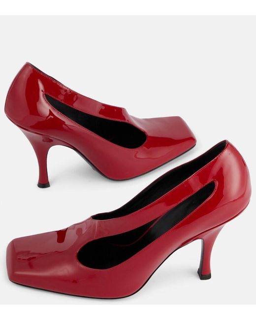Khaite Red Eva 100 Cutout Patent Leather Pumps