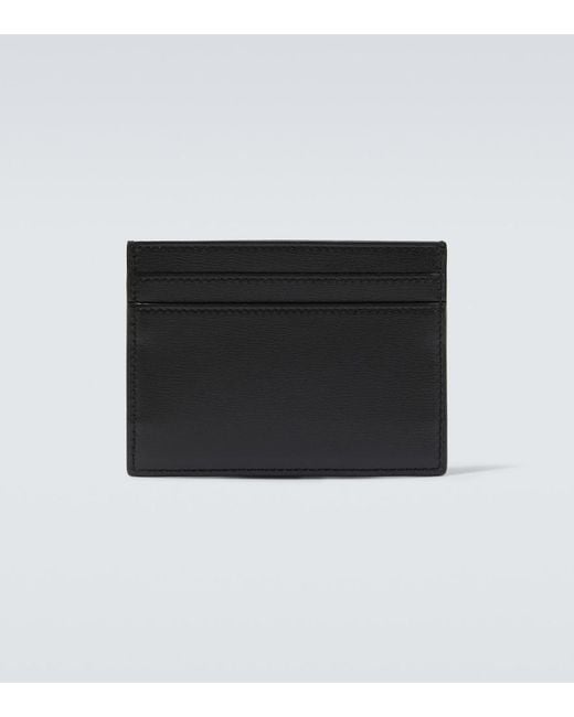 Saint Laurent Black Cassandre Leather Card Case for men