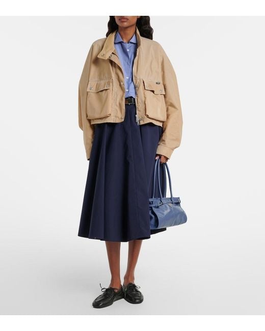 Prada Blue Bonnie Medium Leather Shoulder Bag