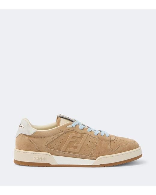 Fendi Natural Match Suede Sneakers for men