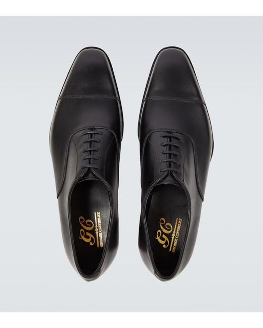 George Cleverley Black Harry Leather Oxford Shoes for men