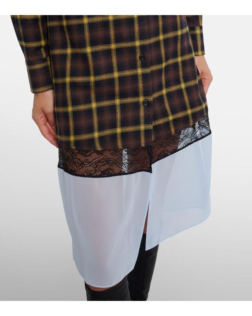 Coperni Multicolor Checked Shirt Dress