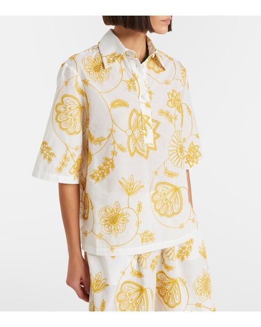 Eres Metallic Izana Embroidered Cotton-Blend Shirt