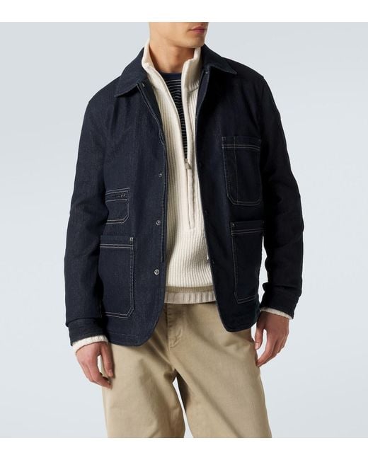 Moncler Blue Haderu Denim Jacket for men