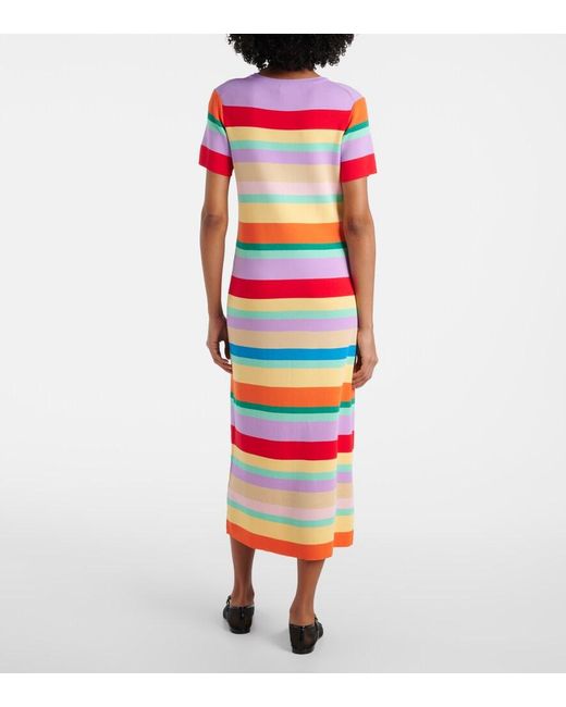 Robe Longue Duster Rayee Rixo en coloris White