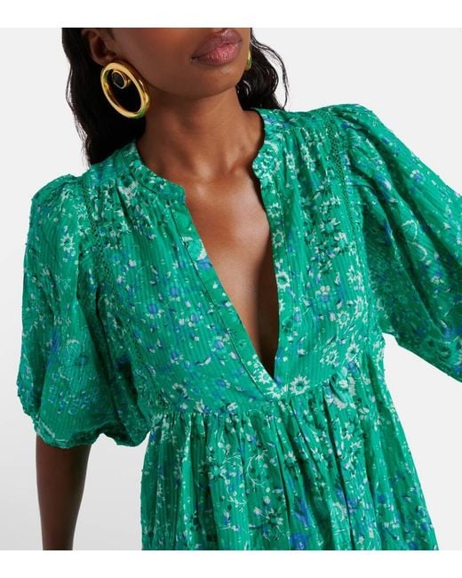 Poupette Green Minikleid Aria Aus Baumwolle