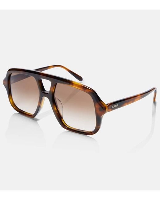Loewe Brown Slim Aviator Sunglasses