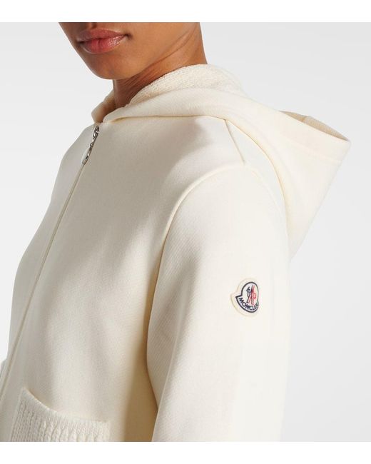 Moncler Natural Jacke Aus Einem Baumwollgemisch