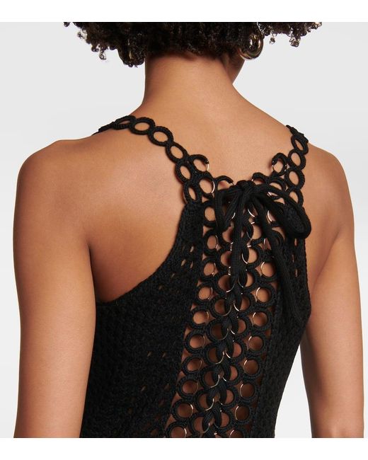 Chloé Black Gehäkeltes Minikleid