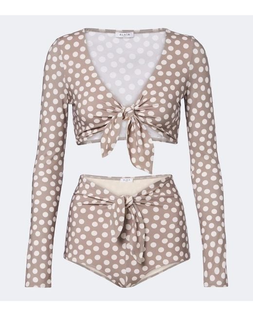 Alaïa Pink Polka-Dot Bikini