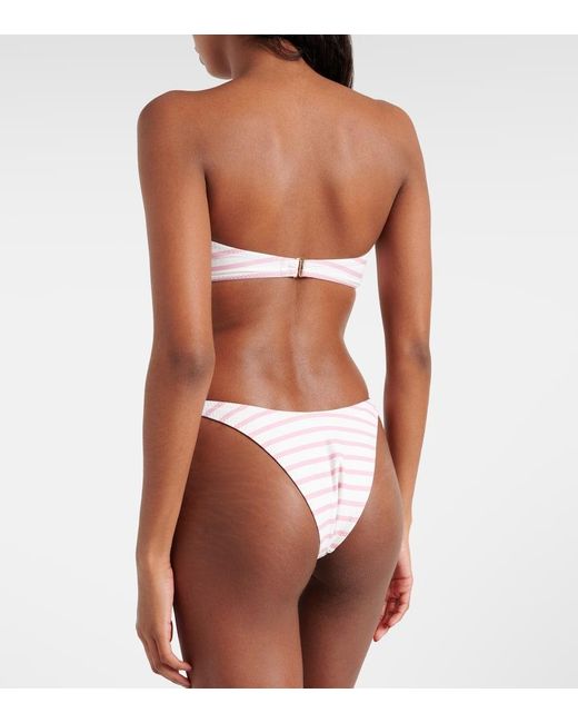 Slip bikini Rose 90s con applicazioni di SAME in Natural