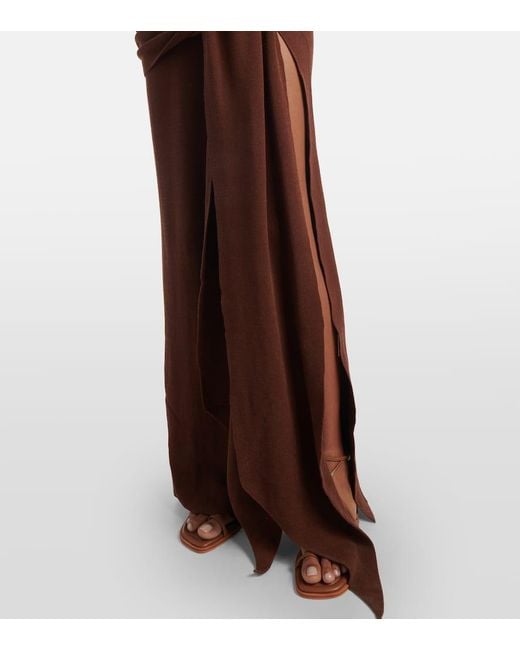 AYA MUSE Brown Maxikleid Saros Aus Einem Baumwollgemisch