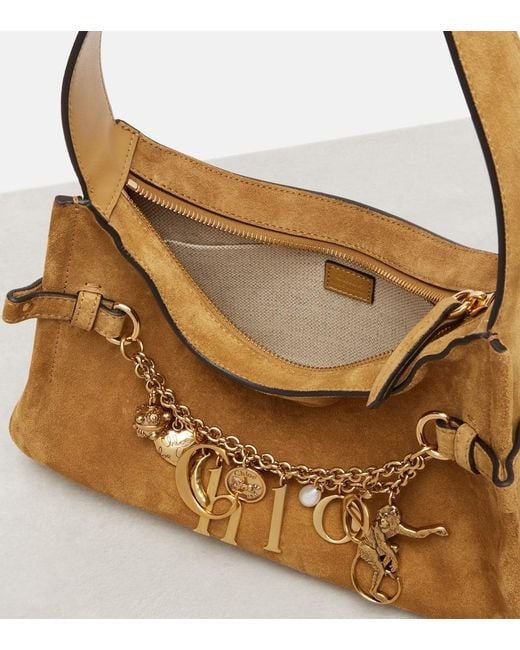 Chloé Brown Tote Bag Charms Aus Veloursleder