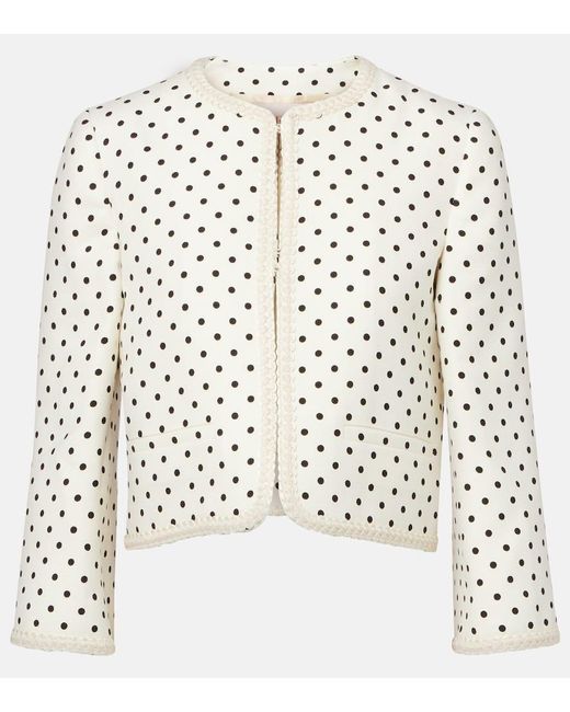 Valentino White Polka-Dot Jacket
