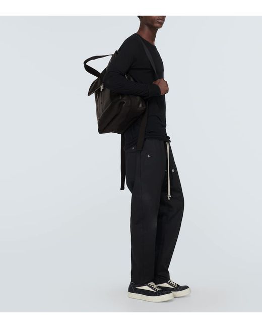 Rick Owens Cargo Leather Backpack in Black for Men | Lyst