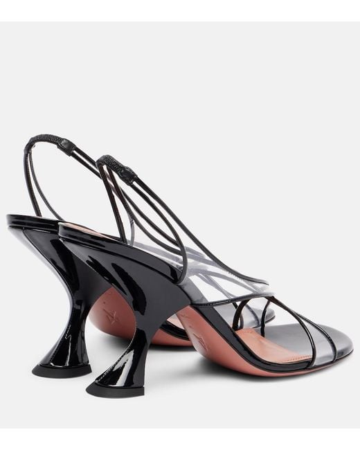 AMINA MUADDI Metallic Lena 90 Pvc And Patent Leather Sandals