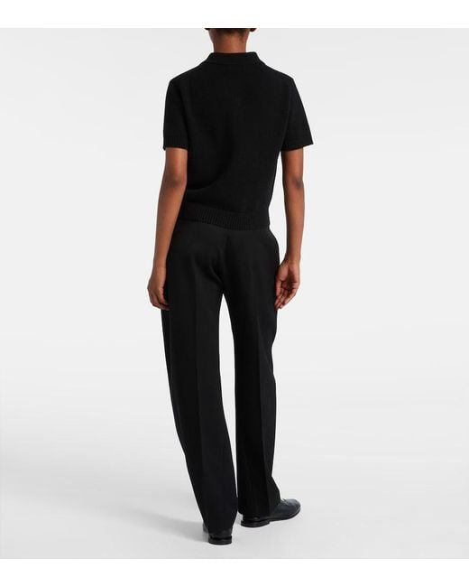 Givenchy Black Wool And Cashmere Polo Sweater